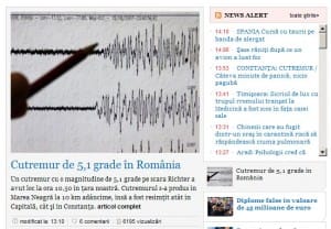 Cutremurul in ziarul Adevarul