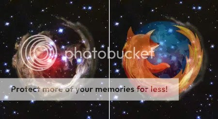 Firefox logo si stelele
